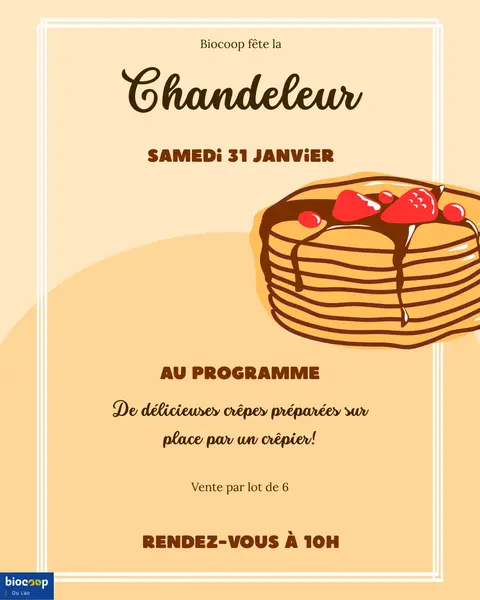 Vente de crêpes en magasin!